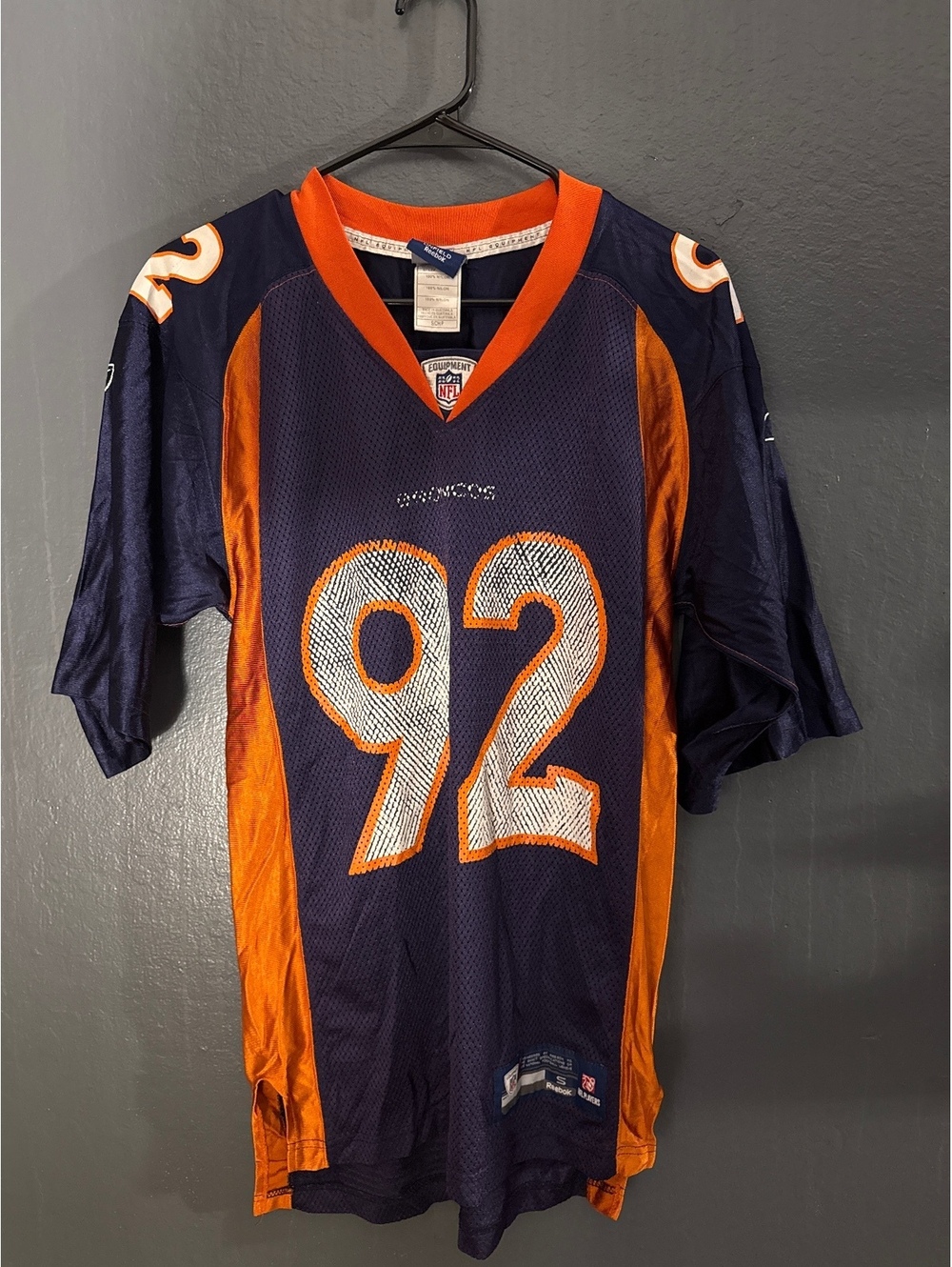 Reebok NFL Equipment Denver Broncos #92 Dumervil Football Jersey Size S
